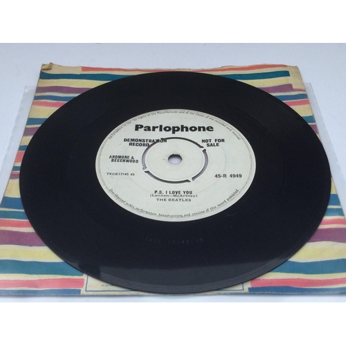 1 - A rare and genuine UK 1962 demonstration single of The Beatles' debut 7inch single. One of only 250 ... 