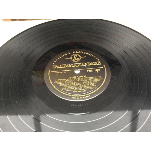 10 - A first UK pressing of The Beatles 'Please Please Me' LP in mono with black and gold centre labels, ... 