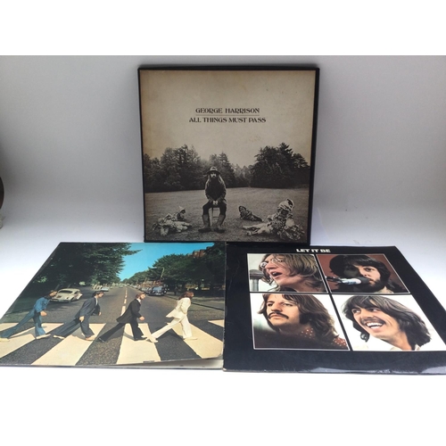 113 - Two early UK pressings of Beatles LPs comprising 'Abbey Road' and 'Let It Be' plus 'All Things Must ... 