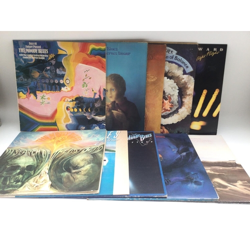 127 - Ten Moody Blues and related LPs.