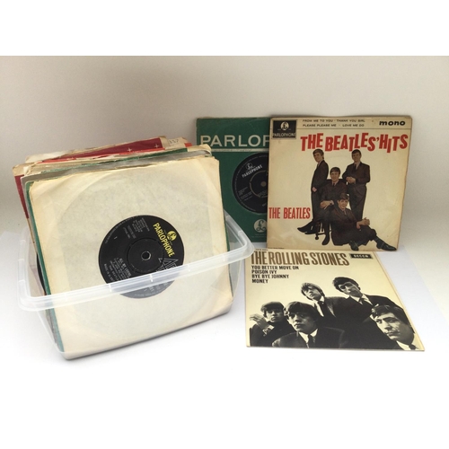 130 - A small collection of 7inch singles and EPs by various artists including The Beatles, The Rolling St... 