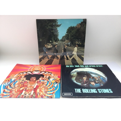 138 - Three LPs comprising 'Abbey Road', 'Axis Bold As Love' and 'Big Hits (High Tide And Green Grass). 'A... 