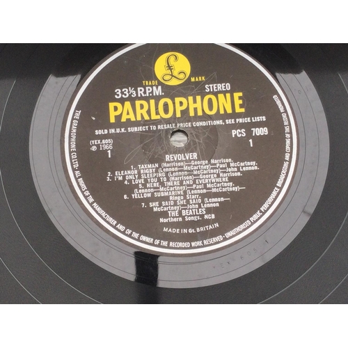 145 - Four early UK pressings of Beatles LPs comprising 'Revolver', 'Rubber Soul', 'With The Beatles' and ... 
