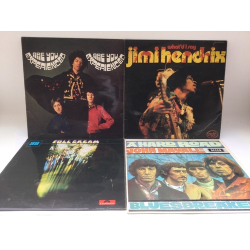 147 - A first UK pressing of the 'Are You Experienced?' LP by The Jimi Hendrix Experience, 'Full Cream' by... 