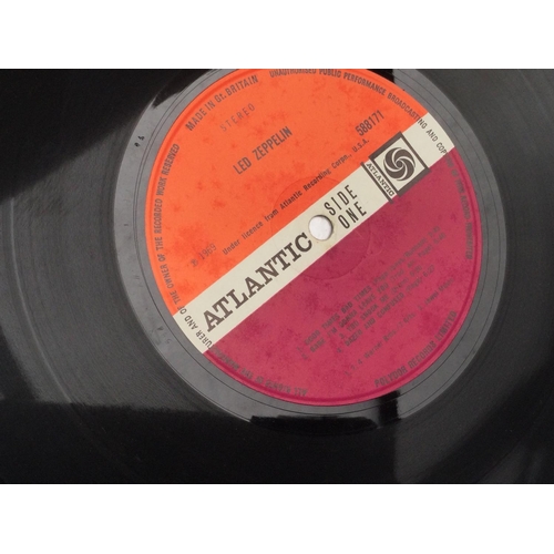148 - Two early UK pressings of Led Zeppelin LPs comprising their first two albums on red/plum Atlantic la... 
