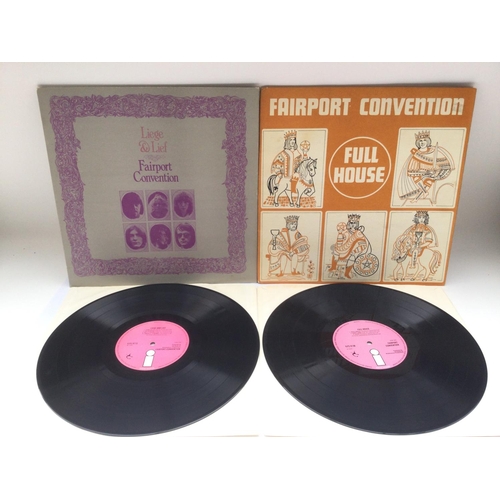 163 - Two first UK pressings of Fairport Convention LPs comprising 'Liege & Lief' and 'Full House'. Both E... 