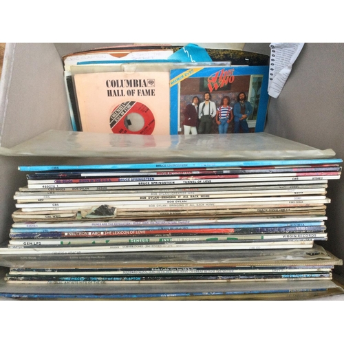 172 - A collection of LPs and 7inch singles by various artists including Bob Dylan, Bruce Springsteen, Pri... 