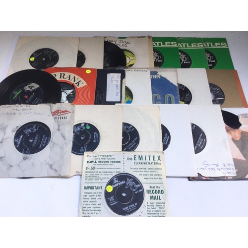 178 - A collection of Beatles and related 7inch singles.