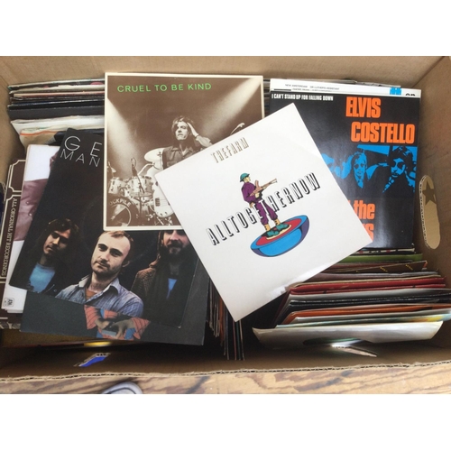 199 - Two boxes of 7inch singles by various artists including Kate Bush, OMD, Wire and many more.