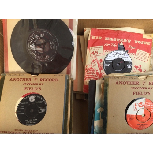 223 - A box of 1960s 7inch singles by various artists including The Beatles, Elvis Presley, The Rolling St... 