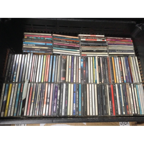 283 - Five boxes of CDs by various artists comprising The Ramones, Kasabian, Deep Purple, Slipknot, Iron M... 