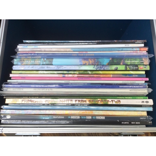 293 - A record case of Yes and related LPs comprising many 180g remastered and limited edition pressings i... 