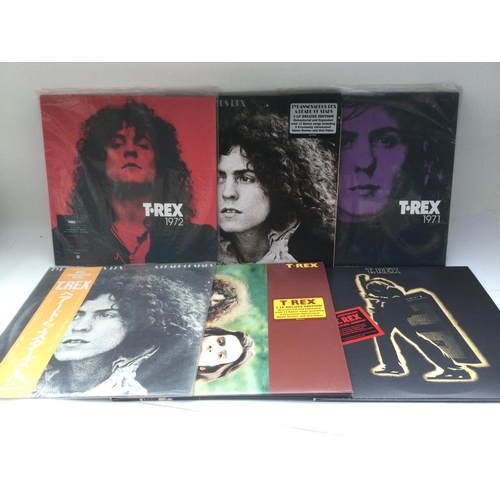 362 - Two bags containing 13 T Rex LPs comprising some 180g pressings, 'A Beard Of Stars' with obi strip, ... 