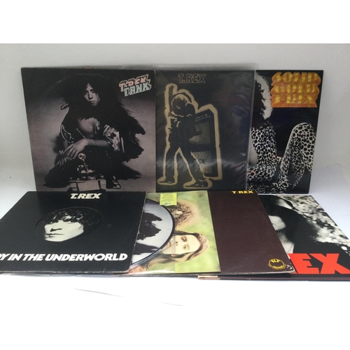 362 - Two bags containing 13 T Rex LPs comprising some 180g pressings, 'A Beard Of Stars' with obi strip, ... 