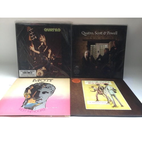 365 - Four LPs by Mott The Hoople and Suzi Quatro comprising an early pressing of 'Mott', a 50th anniversa... 