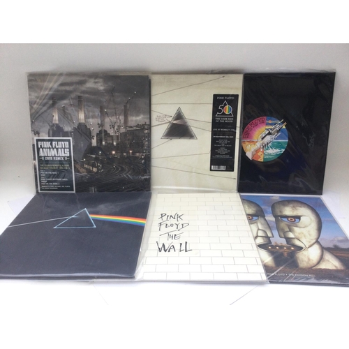 379 - Six Pink Floyd LPs comprising 180g pressings of 'Dark Side Of The Moon', 'Animals 2018 remix', 'Wish... 