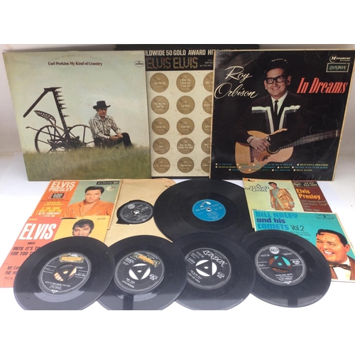 38 - A record case of rock n roll and rockabilly 7inch singles, EPs, LPs and 78s by various artists inclu... 