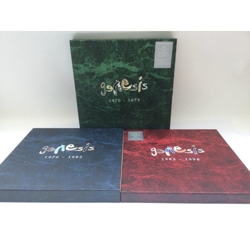 384 - Three Genesis half speed mastered 200g vinyl box sets spanning their career from 1970-1998.