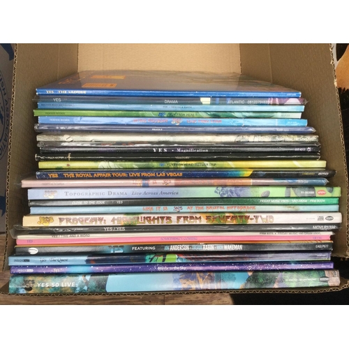 388 - A box of Yes LPs comprising 180g pressings and limited editions.