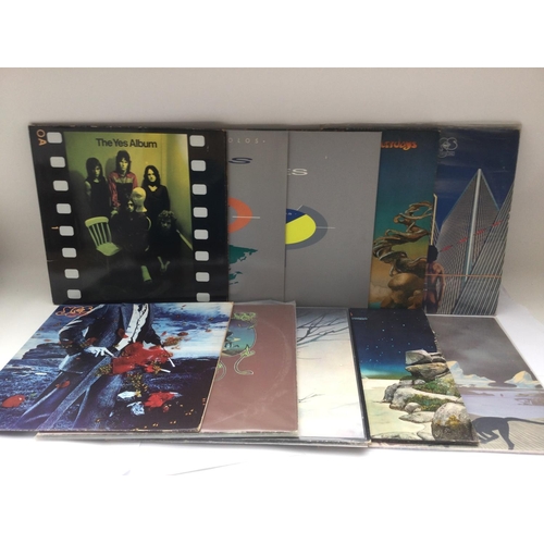 389 - Ten Yes LPs comprising 'The Yes Album', 'Yessongs', 'Tales From Topographic Oceans' and others.