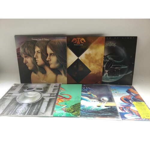 394 - Thirteen prog rock LPs by various artists including Asia, Emerson, Lake & Palmer, Wishbone Ash and o... 