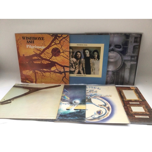 394 - Thirteen prog rock LPs by various artists including Asia, Emerson, Lake & Palmer, Wishbone Ash and o... 