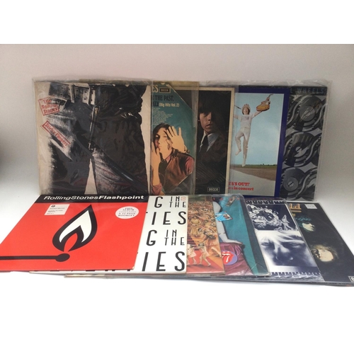 405 - Eleven Rolling Stones LPs comprising original pressings including 'Sticky Fingers', 'Emotional Rescu... 