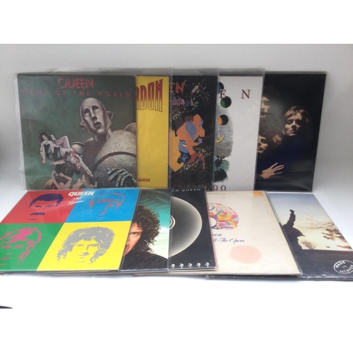 411 - Ten Queen LPs comprising original and 180g pressings including 'Queen II', 'News Of The World', 'A N... 