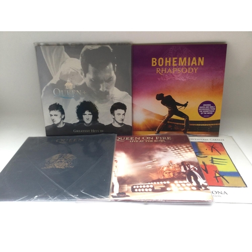 412 - Five Queen and related LPs comprising 'Live At The Bowl', 'Bohemian Rhapsody Soundtrack' and others ... 