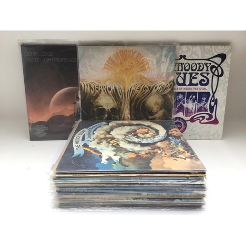 417 - A collection of Moody Blues and related LPs including 180g and original pressings.
