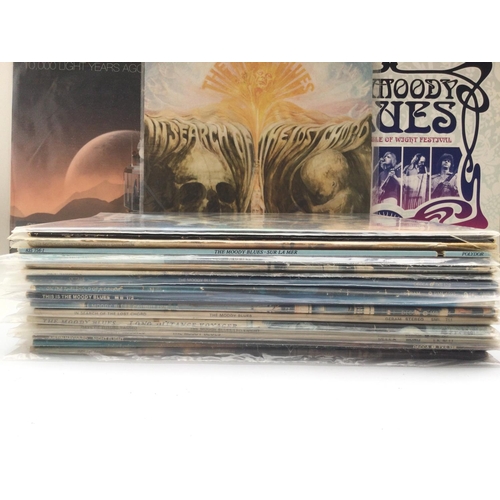 417 - A collection of Moody Blues and related LPs including 180g and original pressings.