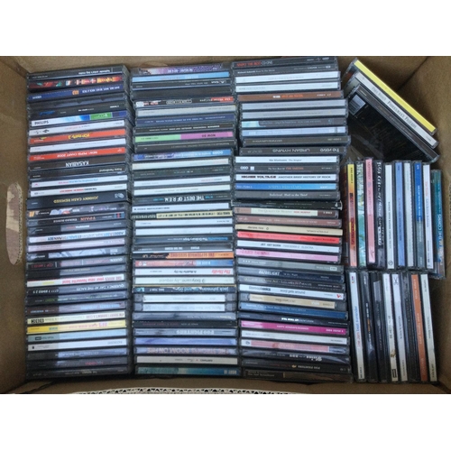 47 - Two boxes of CDs by various artists including an Eric Clapton 'Crossroads' 4CD set, Adele, Pearl Jam... 