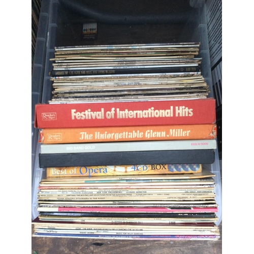 77 - A box of LPs comprising jazz, blues and classical titles.