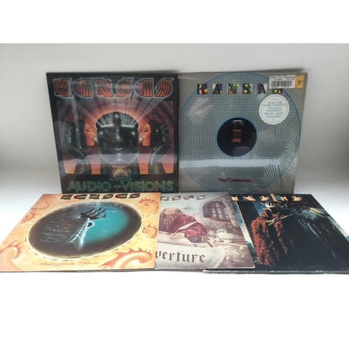 78 - Five LP by Kansas comprising 'Audio Visions', 'Leftoverture' and others.