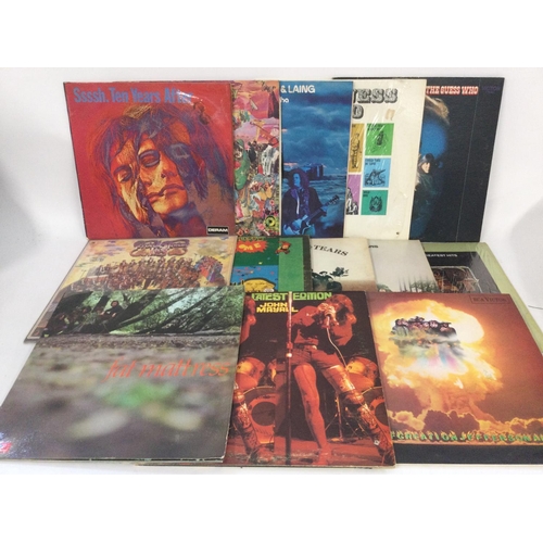 809 - Thirteen rock LPs by various artists including Jefferson Airplane, Fat Mattress, The Guess Who and o... 