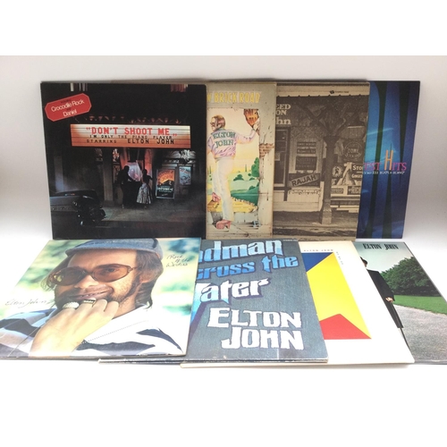83 - Eight Elton John LPs including 'Tumbleweed Connection', 'Madman Across The Water', 'Goodbye Yellow B... 
