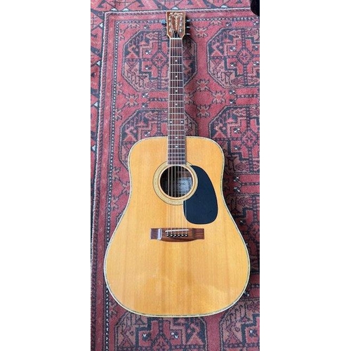 A 1980's Kiso Suzuki KW150 Dreadnought guitar in good condition