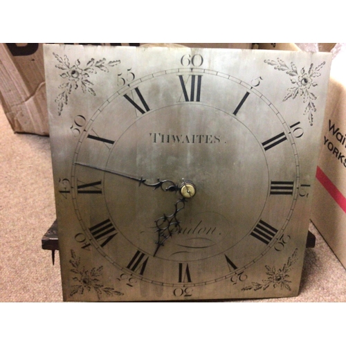 1205 - A Thwaites London Grandfather clock face. This lot cannot be posted. NO RESERVE