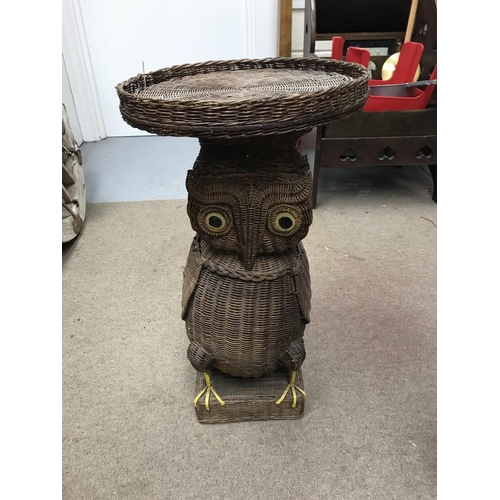 1211 - A collection of carved and wicker owl furniture.(no reserve)