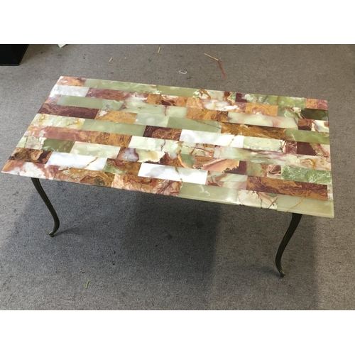 1229 - An Onyx coffee table , dimensions 90x46x42cm