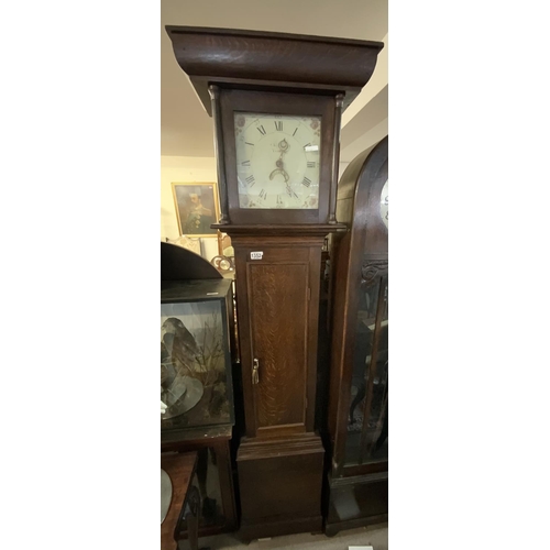 1352 - An oak cased grandfather clock with movement by Chittenden, Yalding. 207cm