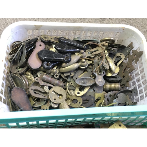 1383 - A collection of assorted locks key covers and handles.