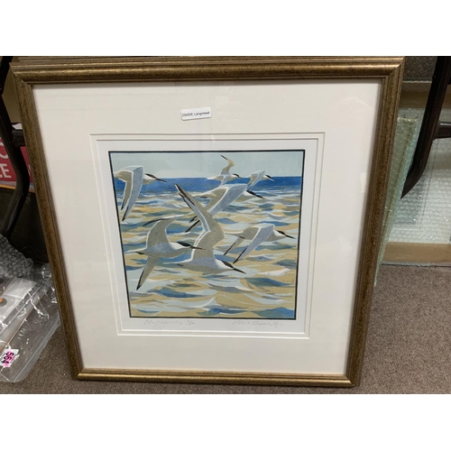 1421 - Robert Greenhalf, 6 signed woodblock prints of seabirds, 51.5cm x 53cm