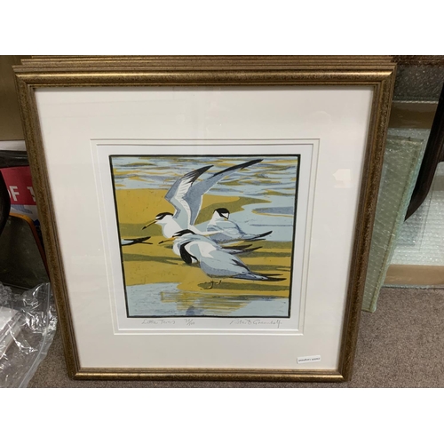 1421 - Robert Greenhalf, 6 signed woodblock prints of seabirds, 51.5cm x 53cm