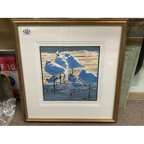 1421 - Robert Greenhalf, 6 signed woodblock prints of seabirds, 51.5cm x 53cm