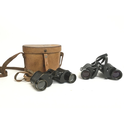 1564 - Military binoculars including Russian soviet 8x30 binoculars & WW1 Bausch & Lomb Military Stereo 6 X... 