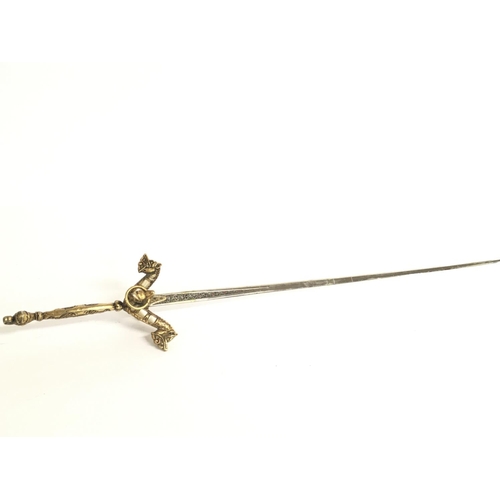 1585 - A Spanish dress sword by Robert. Approximately 85cm in total length. This lot cannot be posted