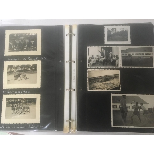 1603 - An interesting Album of German II World War Third Reich military photos and documents from 1937 onwa... 