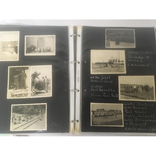 1603 - An interesting Album of German II World War Third Reich military photos and documents from 1937 onwa... 