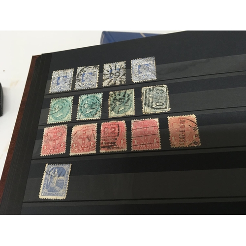 1682 - An album containing a collection of world stamps including a few Victorian stamps Queensland and Sou... 